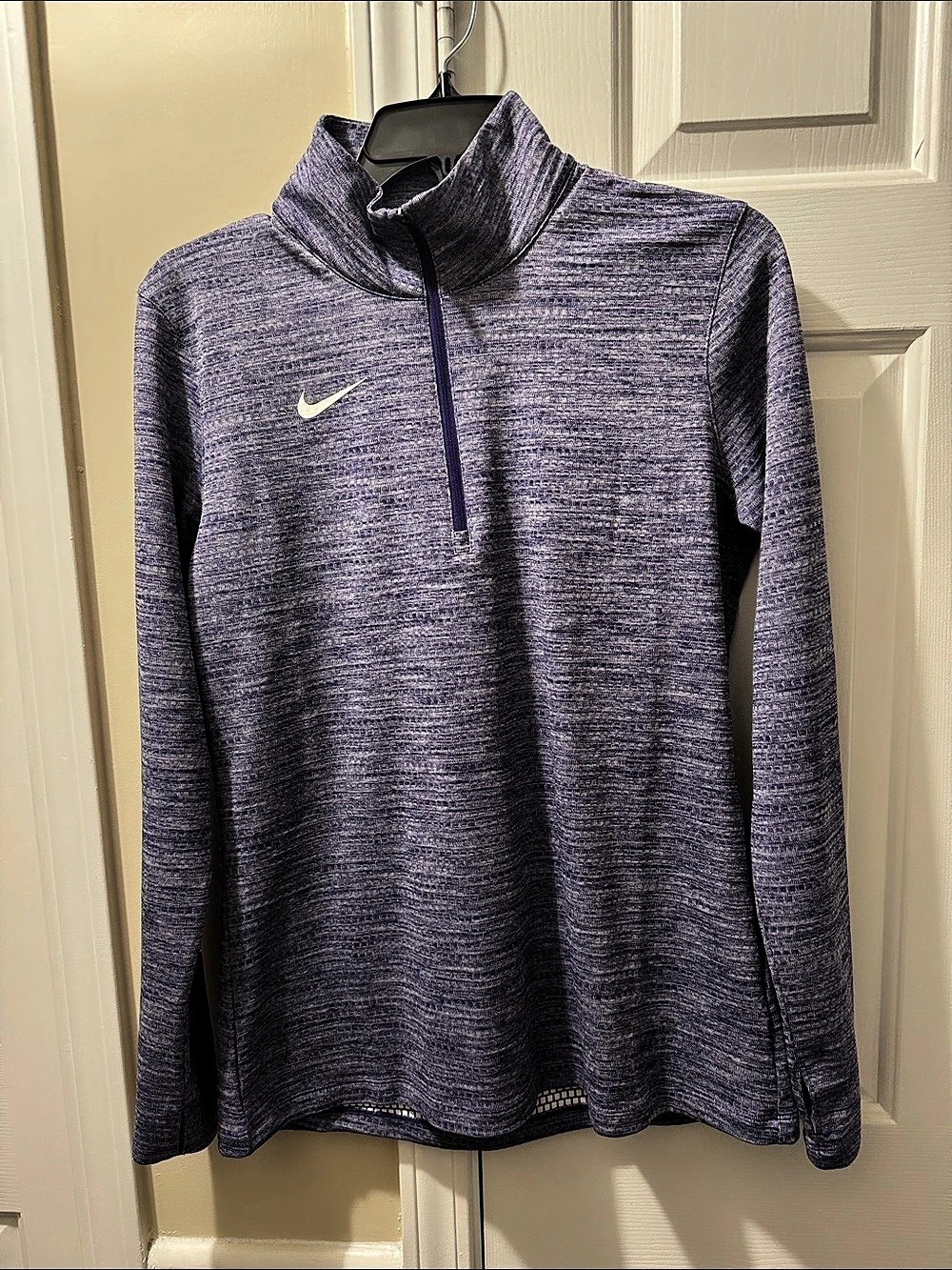 Womens’ Nike Dri-FIT Space-Dye Half-Zip Running Pullover Purple